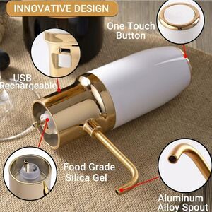 ELECTRIC WINE AERATOR DECANTER POURER AUTOMATIC DISPENSER with USB RECHA…